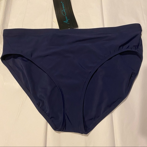 Women's Swim Brief Bikini Bottom - Navy Blue - Picture 3 of 7